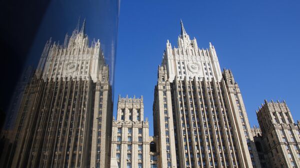 O edifício do Ministério das Relações Exteriores da Federação da Rússia é retratado no centro de Moscou, Rússia - Sputnik Brasil