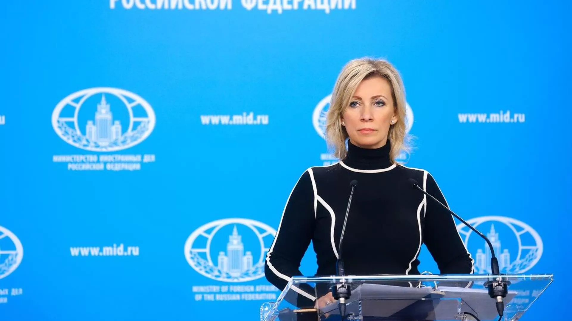 Representante oficial do Ministério das Relações Exteriores da Rússia, Maria Zakharova Representante oficial do Ministério das Relações Exteriores da Rússia, Maria Zakharova - Sputnik Brasil, 1920, 21.09.2025
