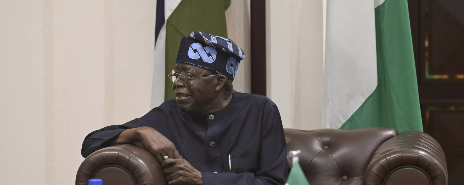 Bola Tinubu durante uma reunião com o secretário de Estado dos EUA, Antony Blinken, na Vila Presidencial em Abuja. Nigéria, 23 de janeiro de 2024 - Sputnik Brasil, 1920, 06.01.2025