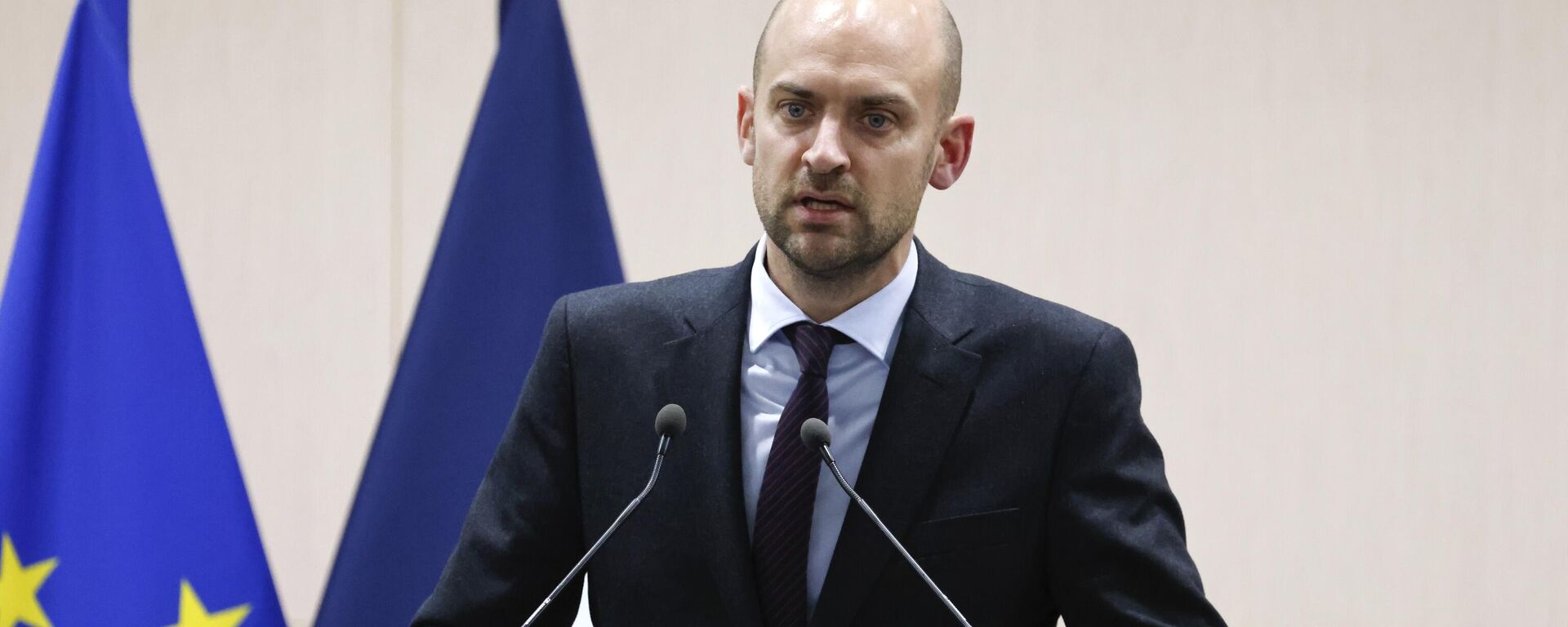 O ministro das Relações Exteriores da França, Jean-Noël Barrot, durante a conferência anual de embaixadores franceses no Centro Internacional de Conferências do Ministério das Relações Exteriores da França, Paris, 6 de janeiro de 2025. - Sputnik Brasil, 1920, 08.01.2025