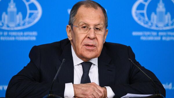 Chanceler Sergei Lavrov efetua coletiva de imprensa anual sobre resultados da diplomacia russa em 2024 - Sputnik Brasil