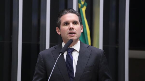 Hugo Motta discursa no plenário da Câmara dos Deputados, em Brasília (DF). Brasil, 17 de dezembro de 2024 - Sputnik Brasil