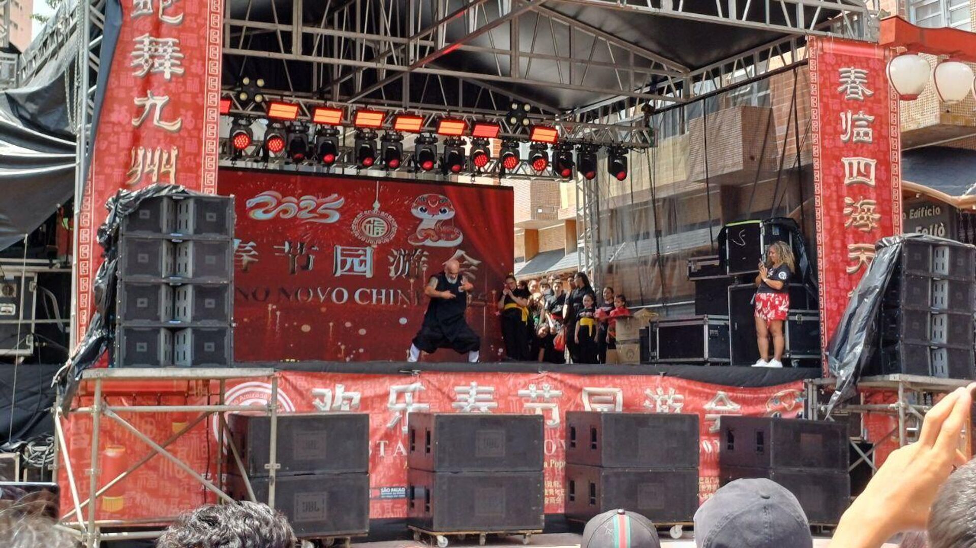 Ano Novo Chinês é celebrado no bairro da Liberdade, em São Paulo. Brasil, 2 de fevereiro de 2025 - Sputnik Brasil, 1920, 02.02.2025