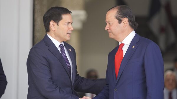 Marco Rubio teve encontro no Panamá neste domingo, 2 de fevereiro de 2025 - Sputnik Brasil