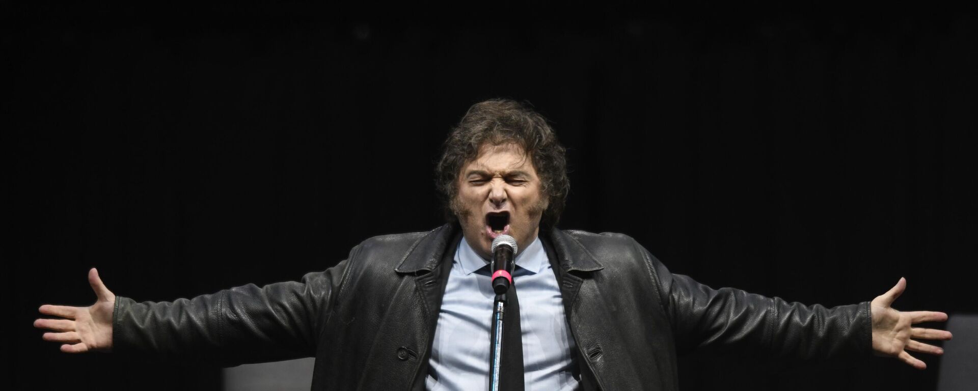 Javier Milei canta em evento promocional de seu livro em Buenos Aires. Argentina, 22 de maio de 2024 - Sputnik Brasil, 1920, 04.02.2025