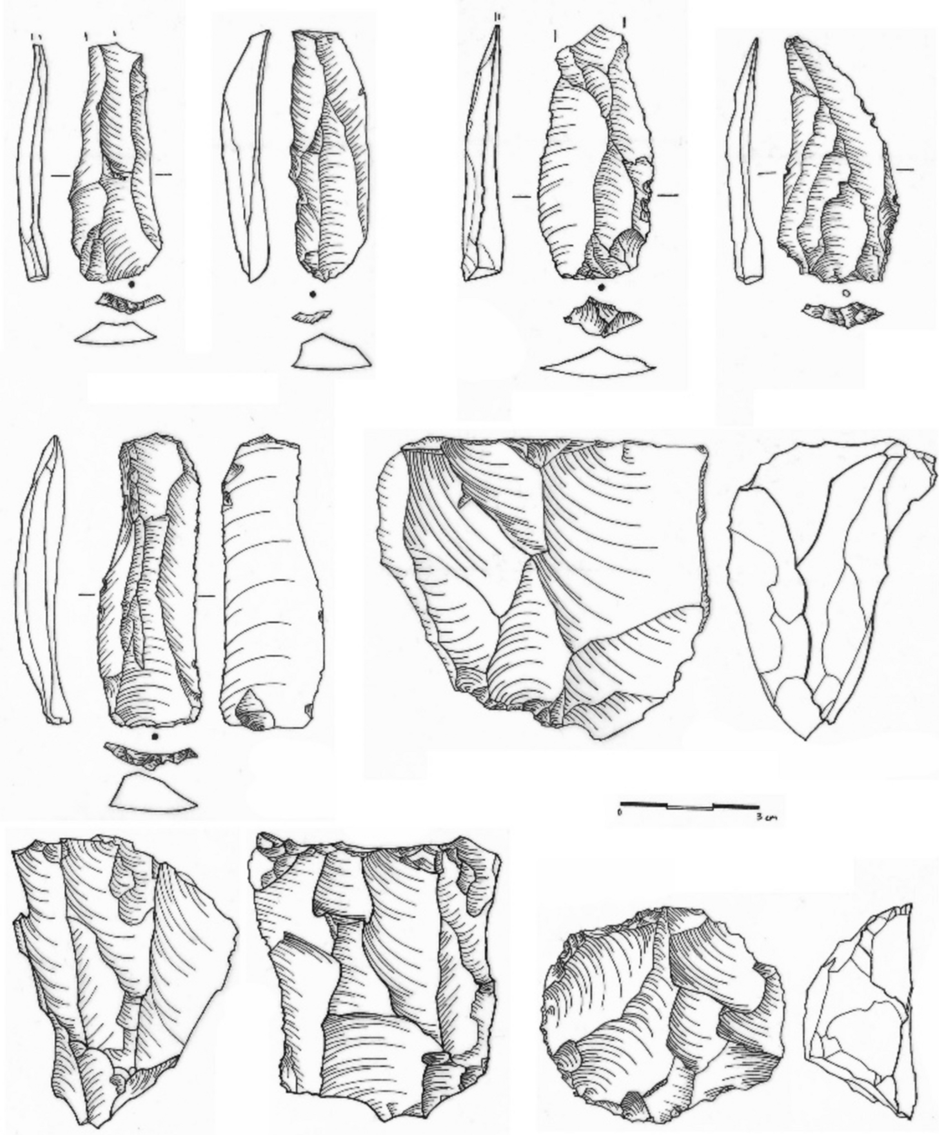 Amostras de lâminas de pedra de 80.000 anos encontradas em Jebel Faya - Sputnik Brasil, 1920, 21.02.2025