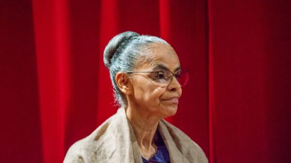 Marina Silva durante aula magna no mestrado de Comunicação da Universidade Presbiteriana Mackenzie, em São Paulo (SP). Brasil, 11 de março de 2025 - Sputnik Brasil