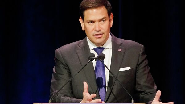 Sen. Marco Rubio, R-Fla., speaks at the Forum Club of the Palm Beaches, Wednesday, Aug. 25, 2021, in West Palm Beach, Fla. Rubio spoke about the situation in Afghanistan, the COVID-19 pandemic and China-US trade. - Sputnik Brasil