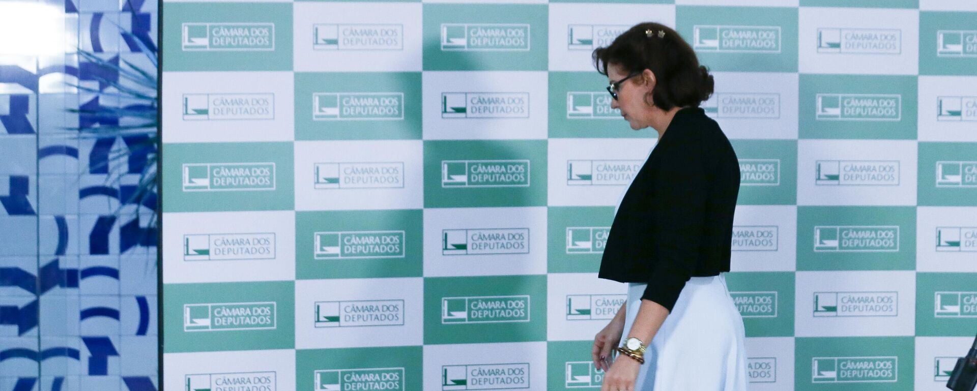 Deputada federal Carla Zambelli deixa coletiva de imprensa na Câmara dos Deputados. Brasília, 23 de abril de 2024 - Sputnik Brasil, 1920, 14.05.2025