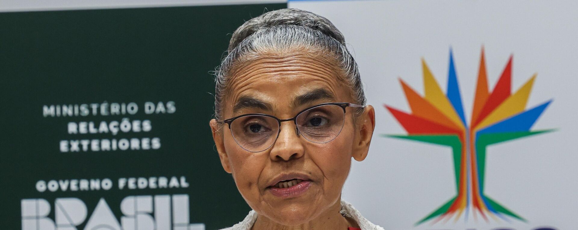 A ministra do Meio Ambiente e Mudança do Clima, Marina Silva, durante entrevista após a 11ª reunião dos ministros de Meio Ambiente do BRICs sob a presidência brasileira, em Brasília (DF) - Sputnik Brasil, 1920, 03.04.2025