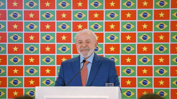 Lula durante entrevista coletiva à imprensa em Hanoi. Vietnã, 29 de março de 2025 - Sputnik Brasil