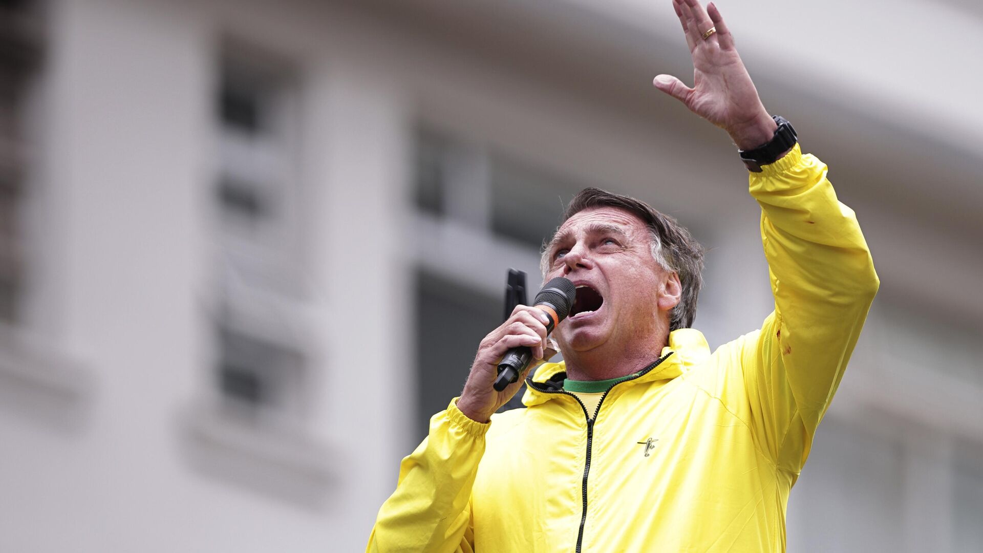 Jair Bolsonaro discursa durante uma manifestação exigindo anistia para os presos por tentativa de golpe de Estado, em São Paulo. Brasil, 6 de abril de 2025 Jair Bolsonaro discursa durante uma manifestação exigindo anistia para os presos por tentativa de golpe de Estado, em São Paulo. Brasil, 6 de abril de 2025 - Sputnik Brasil, 1920, 06.04.2025
