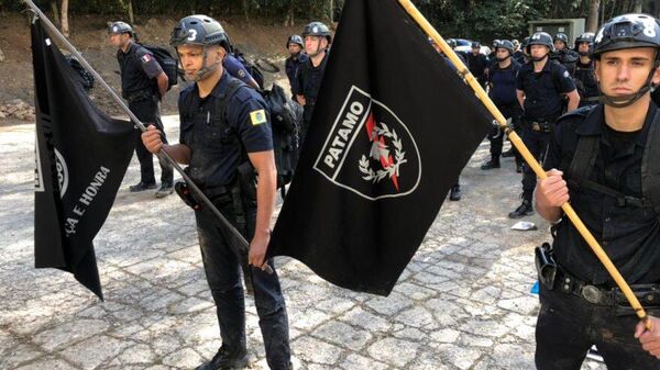 Início da quinta edição do curso de Patrulhamento Tático Motorizado (Patamo) da Guarda Civil Municipal de Embu das Artes (SP), em 14 de junho de 2021 - Sputnik Brasil