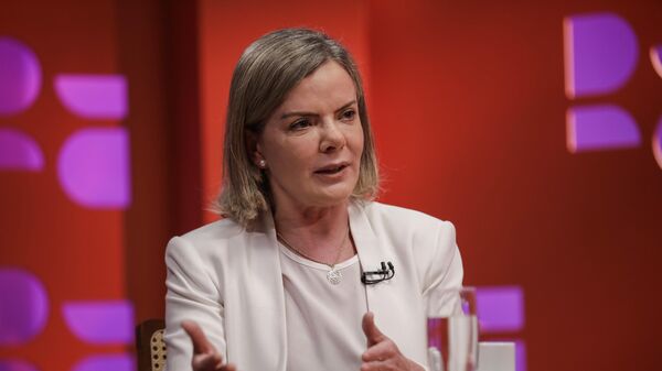 Gleisi Hoffmann concede entrevista ao programa na Empresa Brasil de Comunicação (EBC), em Brasília (DF). Brasil, 7 de fevereiro de 2024 - Sputnik Brasil