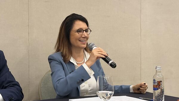 Ana Toni, diretora-executiva da 30ª Conferência das Nações Unidas sobre as Mudanças do Clima (COP30), em coletiva de imprensa no Rio de Janeiro, em 17 de abril de 2025 - Sputnik Brasil