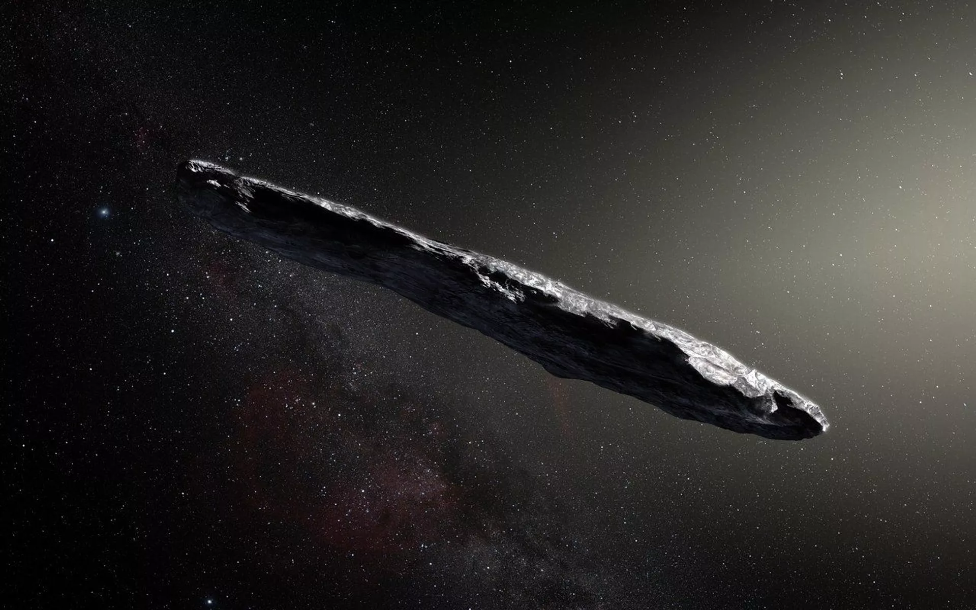 Impressão artística do asteroide interestelar Oumuamua - Sputnik Brasil, 1920, 22.04.2025