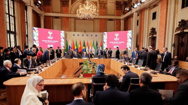 Reunião dos ministros das Relações Exteriores do BRICS no Palácio do Itamaraty. Rio de Janeiro, 28 de abril de 2025 - Sputnik Brasil