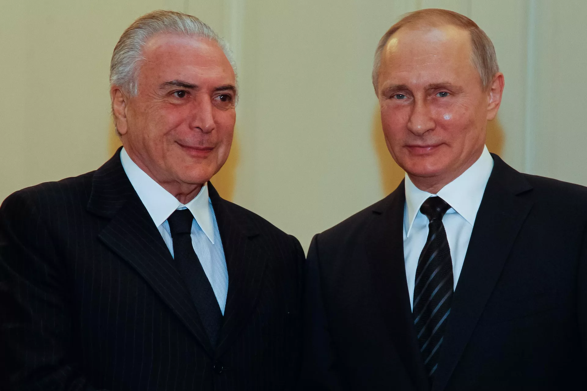 Michel Temer e Vladimir Putin em Moscou. Rússia, 20 de junho de 2017 - Sputnik Brasil, 1920, 07.05.2025