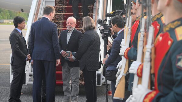 Presidente da República, Luiz Inácio Lula da Silva, chegou a Moscou para celebrações do Dia da Vitória, em 7 de maio de 2025 - Sputnik Brasil