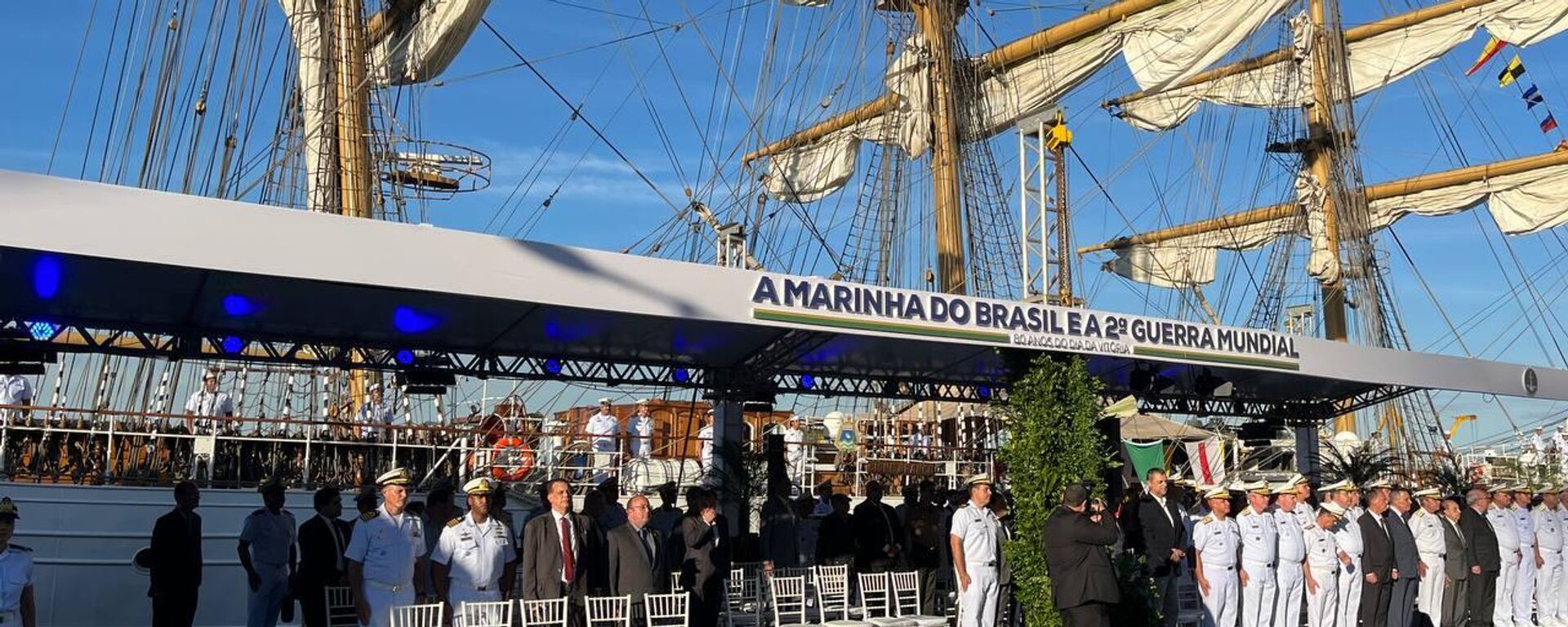 Evento que homenageou os heróis do mar, combatentes da Marinha que lutaram na Segunda Guerra Mundial, aconteceu no Espaço Cultural da Marinha, no Rio de Janeiro (RJ), Brasil - Sputnik Brasil, 1920, 08.05.2025
