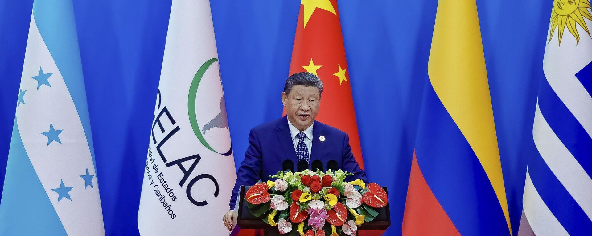 Presidente da China, Xi Jinping, durante sessão de abertura do IV Fórum CELAC-China. Pequim, 13 de maio de 2025 - Sputnik Brasil, 1920, 13.05.2025