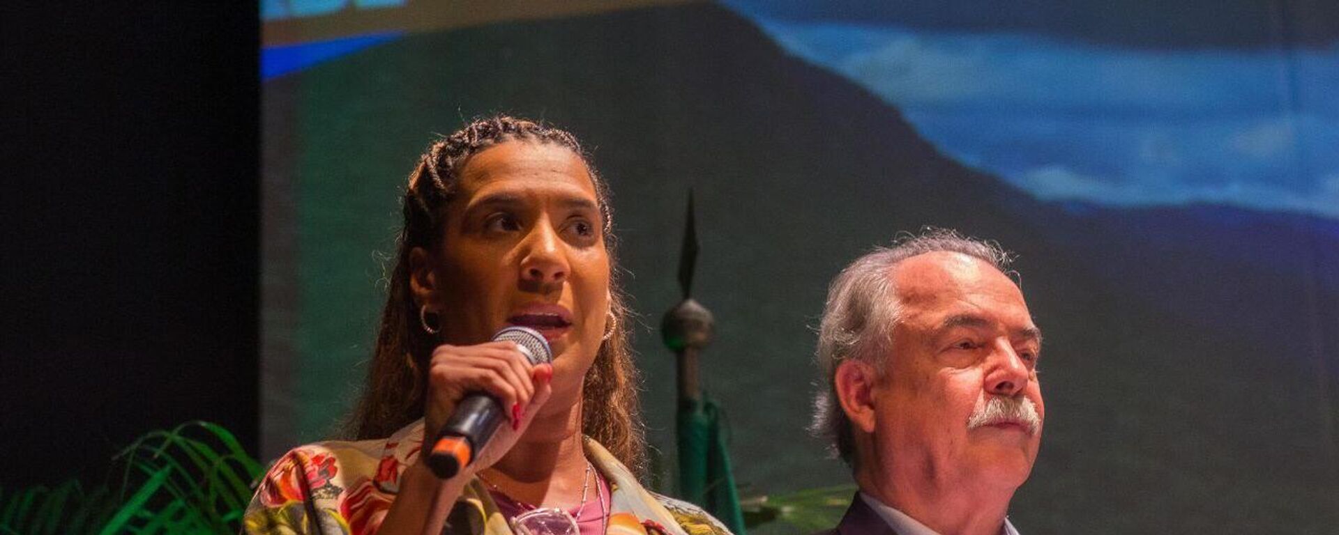 Ministra da Igualdade Racial do Brasil, Anielle Franco, durante cerimônia de comemoração do Dia Internacional da Biodiversidade, no Jardim Botânico do Rio de Janeiro, em 22 de maio de 2025 - Sputnik Brasil, 1920, 22.05.2025