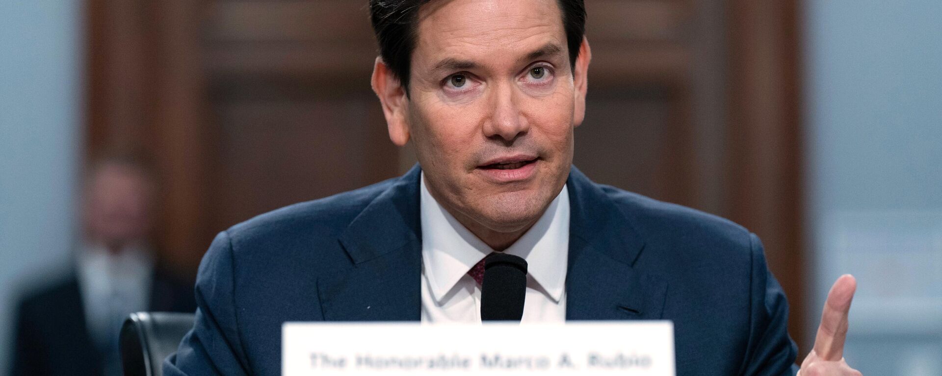 O secretário de Estado, Marco Rubio, testemunha na audiência do subcomitê de orçamento do Comitê de Apropriações da Câmara para o Departamento de Estado e programas relacionados no Capitólio, em Washington, 21 de maio de 2025 - Sputnik Brasil, 1920, 01.04.2026