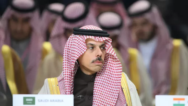 O Ministro das Relações Exteriores da Arábia Saudita, Faisal bin Farhan Al Saud, na sessão plenária da 16ª Cúpula do BRICS em 24 de outubro de 2024 - Sputnik Brasil
