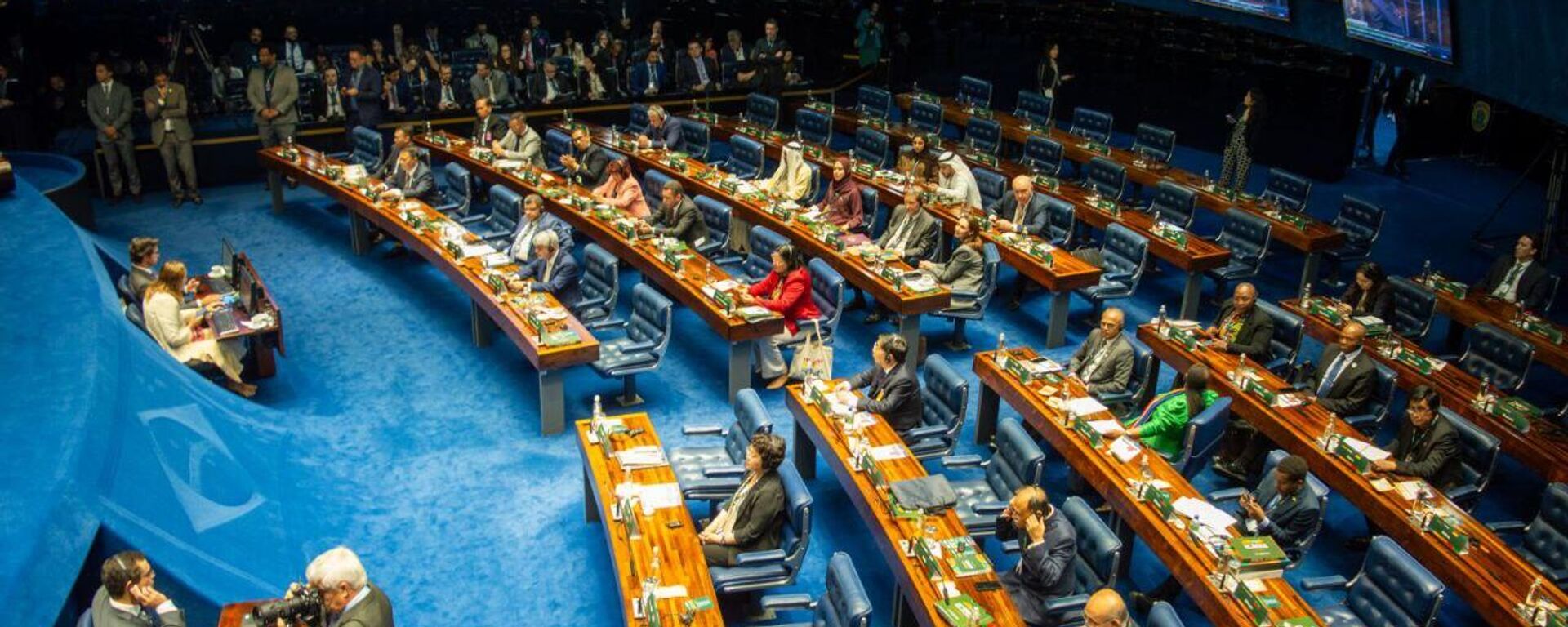 Sessão de abertura do Fórum Parlamentar do BRICS, com a participação de autoridades de diversos países. Brasília, Brasil, 4 de junho de 2025 - Sputnik Brasil, 1920, 04.06.2025