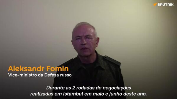 Rússia não sabe o motivo da Ucrânia para se atrasar a cumprir os acordos: veja o discurso do vice-ministro da Defesa russo, Aleksandr Fomin - Sputnik Brasil