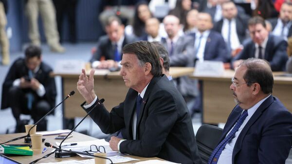 Bolsonaro é interrogado pelo STF como réu da Ação Penal (AP) 2668, em junho de 2025 - Sputnik Brasil