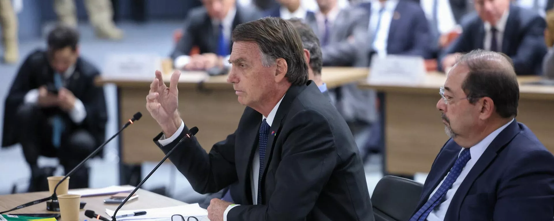 Bolsonaro é interrogado pelo STF como réu da Ação Penal (AP) 2668, em junho de 2025 - Sputnik Brasil, 1920, 10.06.2025