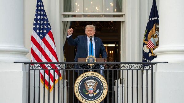 Presidente dos Estados Unidos, Donald Trump, durante discurso na Casa Branca - Sputnik Brasil