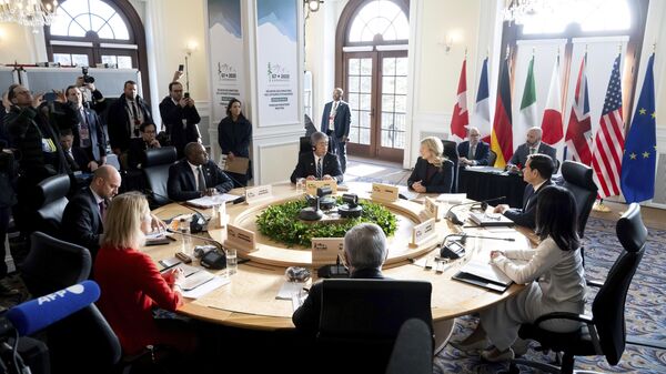 Reunião de ministros das Relações Exteriores do G7 em La Malbaie. Canadá, 14 de março de 2025 - Sputnik Brasil
