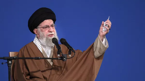 Ali Khamenei, líder supremo do Irã, discursa em Teerã, em 21 de março de 2025 - Sputnik Brasil