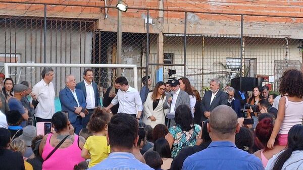 O presidente Luiz Inácio Lula da Silva durante anúncio de um plano de reassentamento habitacional para cerca de 900 famílias da Favela do Moinho. São Paulo (SP), 26 de junho de 2025 - Sputnik Brasil