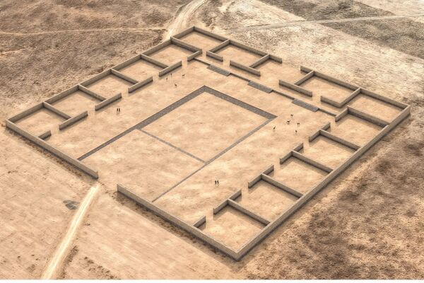 Reconstrução isométrica do templo Palaspata com paredes de 3 metros de altura - Sputnik Brasil