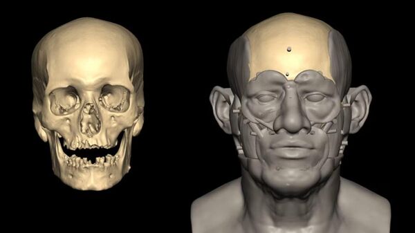 Uma reconstrução facial foi feita usando uma varredura 3D do crânio do homem egípcio - Sputnik Brasil