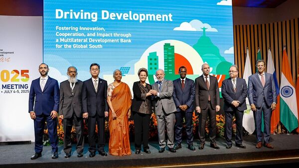 A reunião anual do Novo Banco de Desenvolvimento, o Banco do BRICS. Esta reunião antecede a cúpula que ocorrerá a partir de domingo - Sputnik Brasil