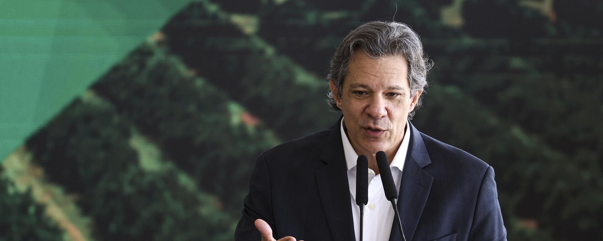 O ministro da Fazenda, Fernando Haddad, participa do lançamento do Plano Safra 2025/2026, no Palácio do Planalto. Brasília (DF), 1º de julho de 2025 - Sputnik Brasil, 1920, 04.08.2025