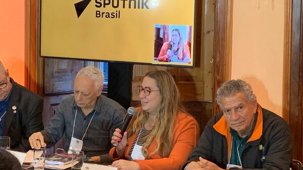 Daria Yuryeva, diretora da Sputnik na América Latina, durante o Encontro de Jornalistas do BRICS, em Niterói, no Rio de Janeiro. Brasil, 4 de julho de 2025 - Sputnik Brasil