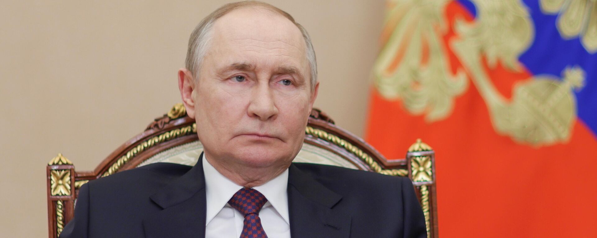 O presidente russo, Vladimir Putin, realizou uma videoconferência com membros do governo russo. 2 de julho de 2025 - Sputnik Brasil, 1920, 05.07.2025