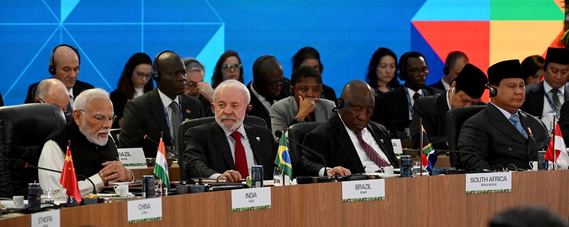 Abertura de sessão plenária na Cúpula de Líderes do BRICS. Rio de Janeiro, 6 de julho de 2025 - Sputnik Brasil, 1920, 06.07.2025