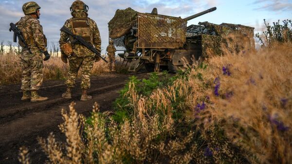 Militares russos na direção de Krasnoarmeisk - Sputnik Brasil