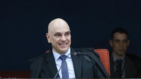 Ministro Alexandre de Moraes, do Supremo Tribunal Federal, durante sessão da Primeira Turma. Brasília, Distrito Federal, 24 de junho de 2025. - Sputnik Brasil
