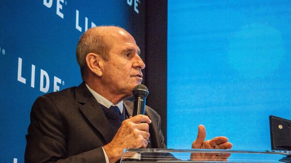 Ex-ministro da Defesa e atual vice-presidente do Instituto Brasileiro de Mineração (Ibram), Fernando Azevedo e Silva durante coletiva de imprensa. São Paulo (SP), 30 de julho de 2025 - Sputnik Brasil