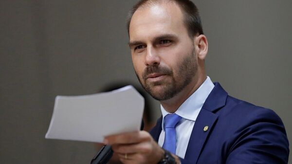 Eduardo Bolsonaro quer sanções globais contra Moraes - Sputnik Brasil