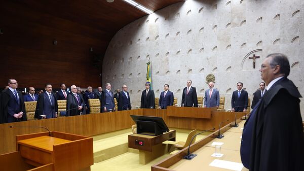 Sessão solene de abertura do ano judiciário na sede do Supremo Tribunal Federal (STF), em Brasília (DF), em 3 de fevereiro de 2025 - Sputnik Brasil