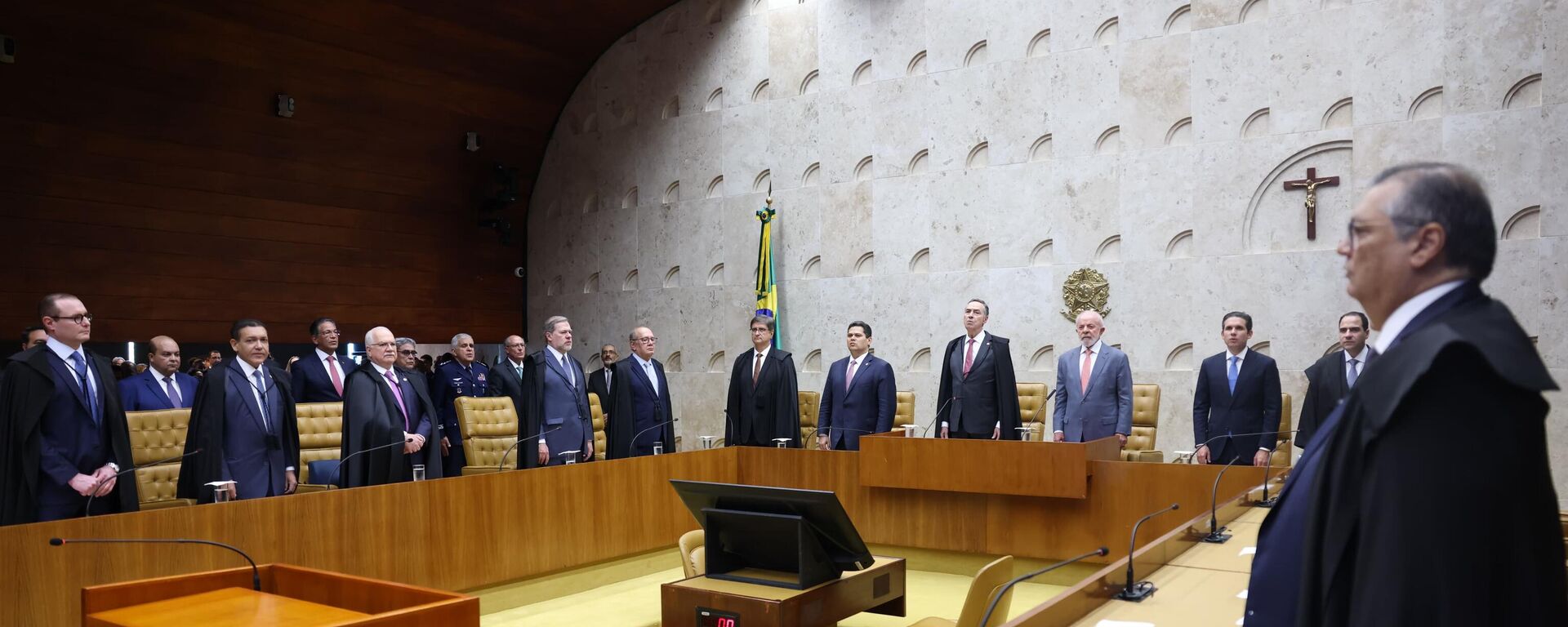 Sessão solene de abertura do ano judiciário na sede do Supremo Tribunal Federal (STF), em Brasília (DF), em 3 de fevereiro de 2025 - Sputnik Brasil, 1920, 14.08.2025