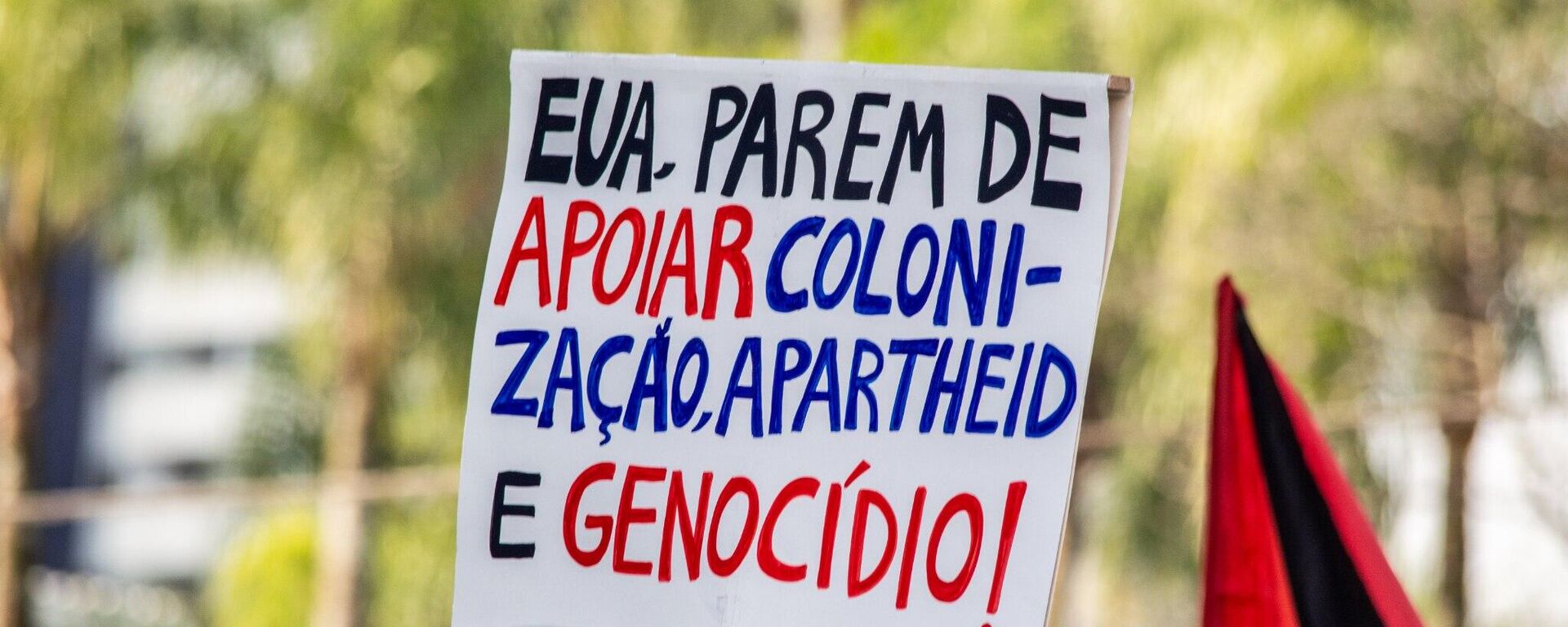 Vigília em São Paulo protesta contra política dos EUA em Gaza  - Sputnik Brasil, 1920, 19.08.2025